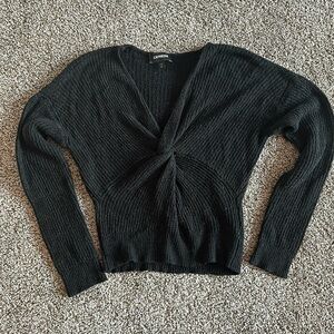 Express twist front sweater